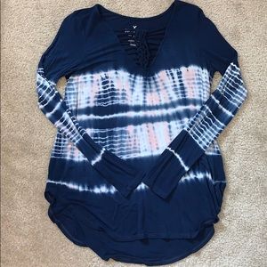 american eagle tie dye top size s